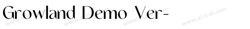 Growland Demo Ver字体转换